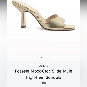 Gorgeous Gold Schutz Mule Slide-On Posseni Sandal ✨❤️